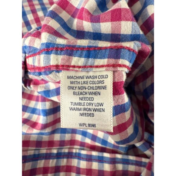 Club Room Size XL Slim Fit Checker Casual Button Shirt Long Sleeve Collared - Picture 7 of 8